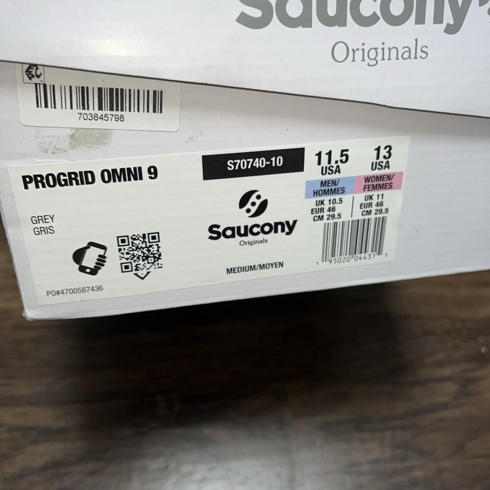 Saucony ProGrid Omni 9 Premium Grey S70740-10 Mens Size 11.5 New - Picture 11 of 11